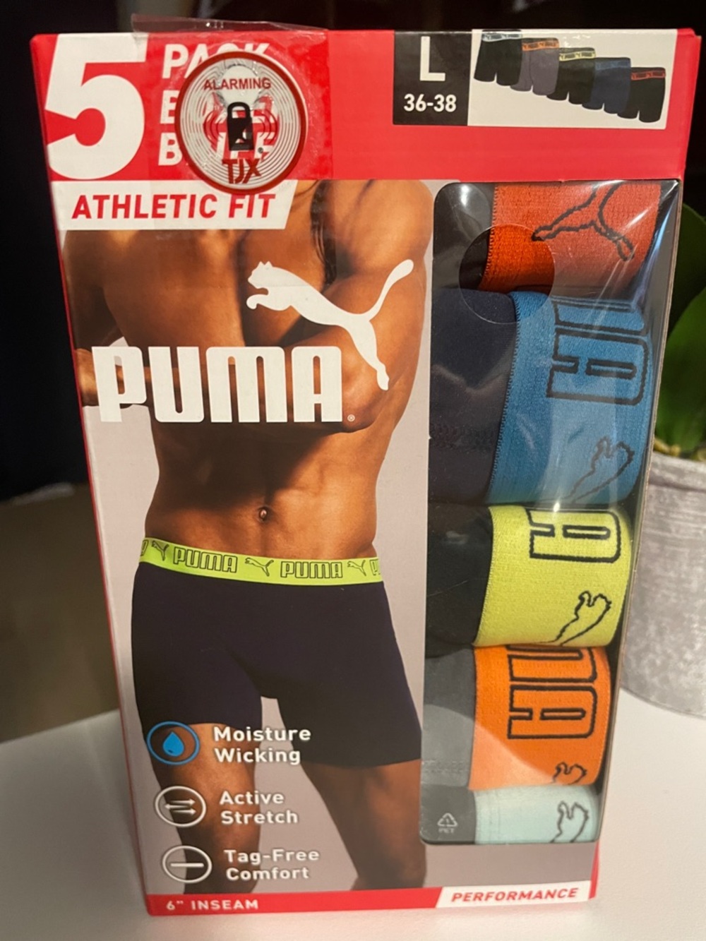 Puma Men's 5-Pack Athletic Fit Boxer Briefs - Multicolor